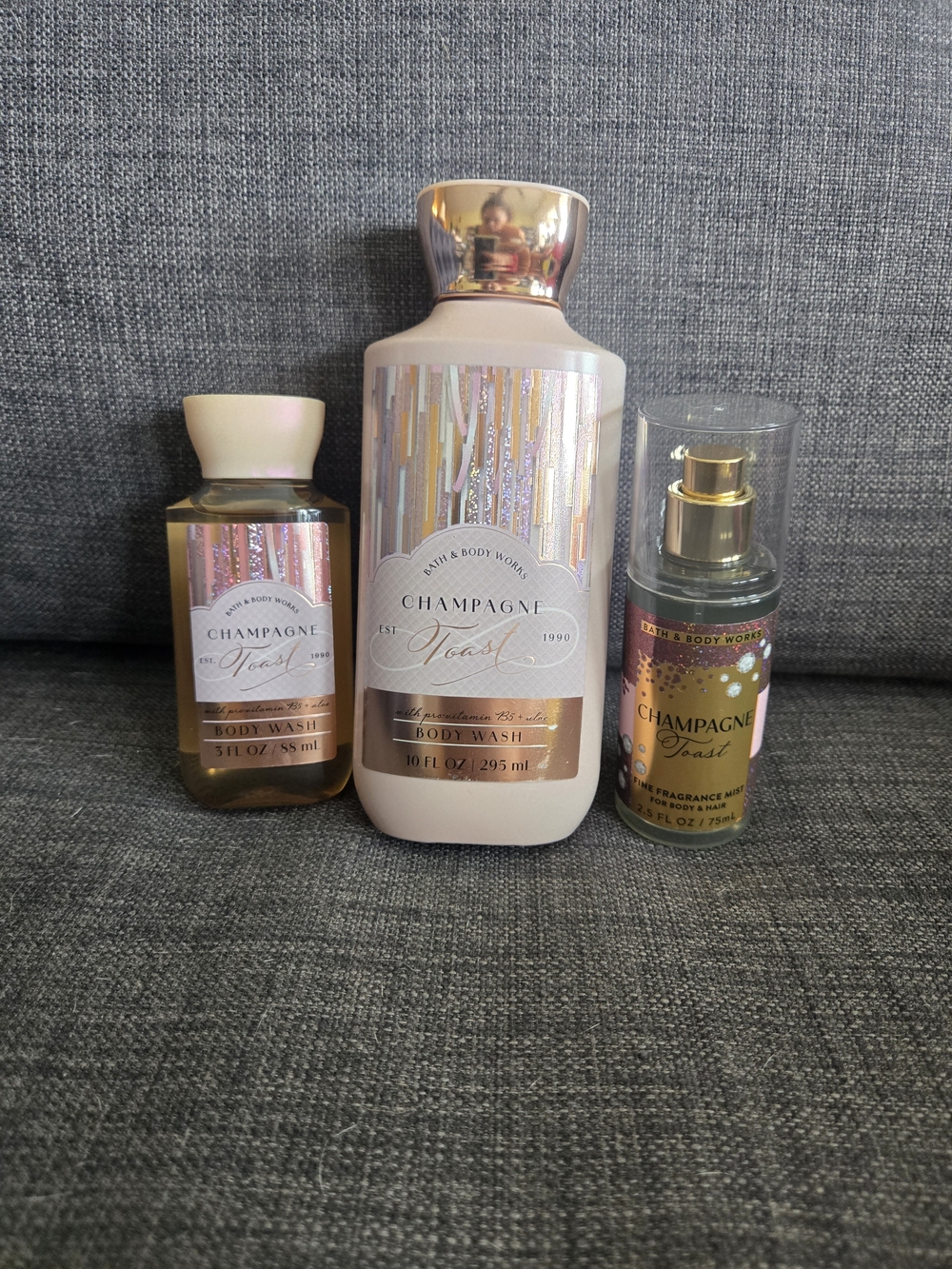 Bath & Body Works Champagne Toast Body Wash and Mist - Pink/Gold